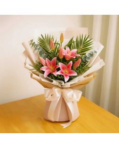 Pink Lilies Bouquet
