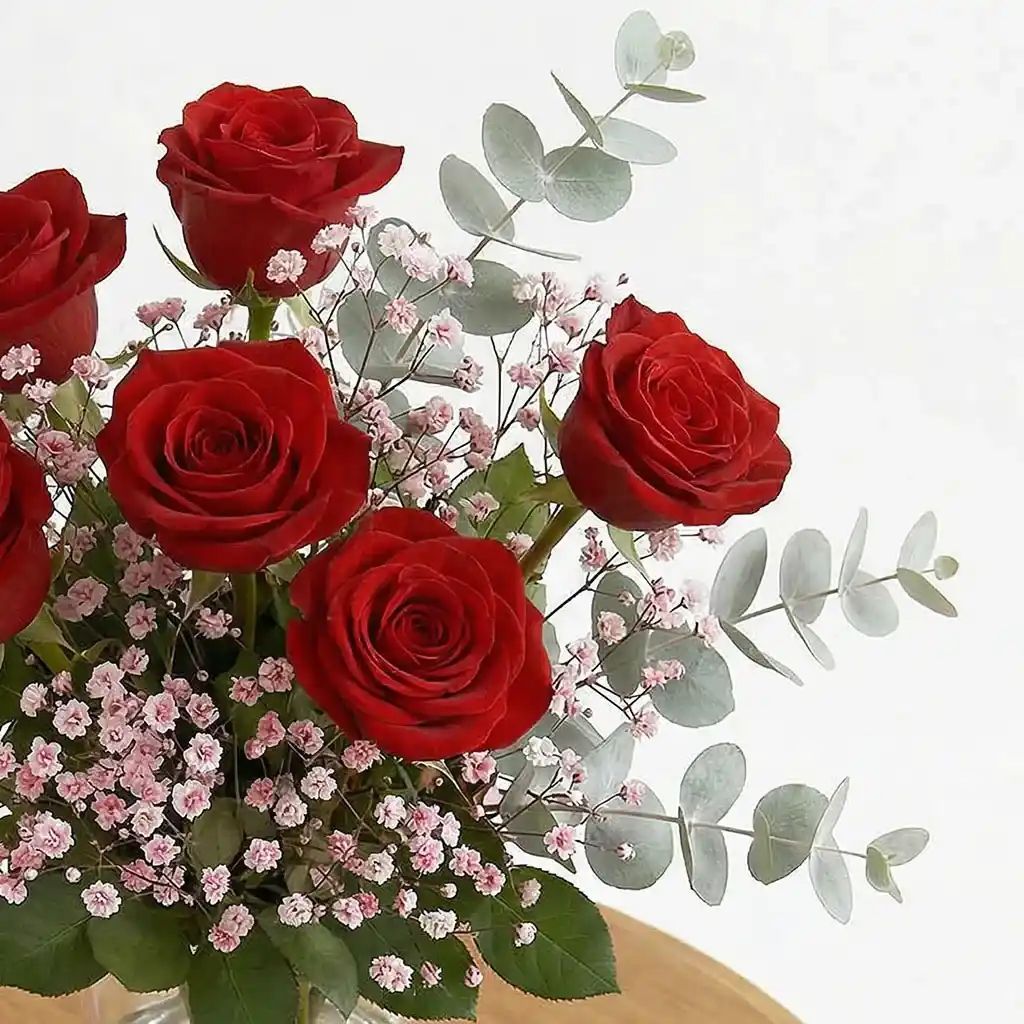 6 Red Roses